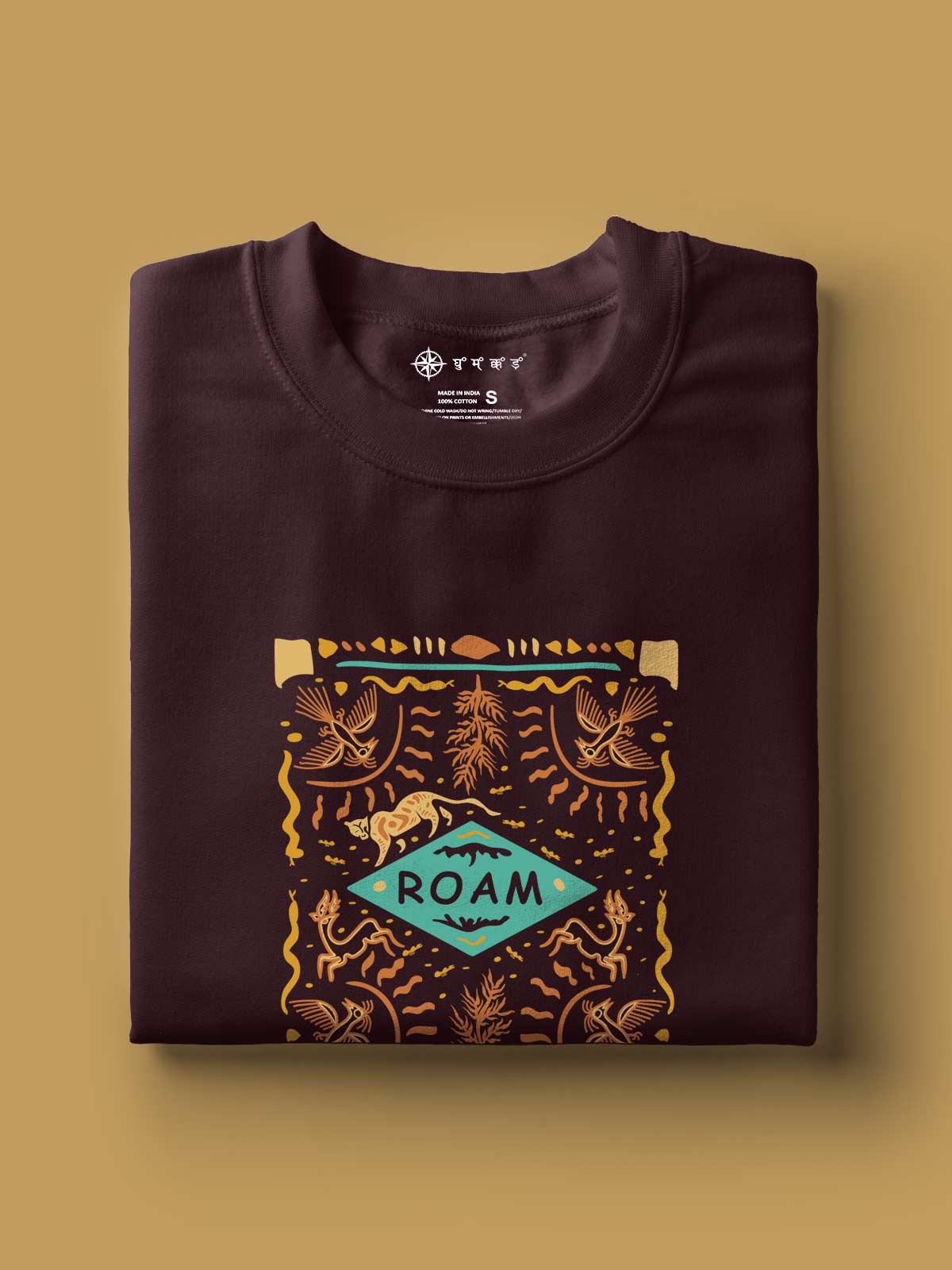 Roam-printed-t-shirt-for-men by Ghumakkad