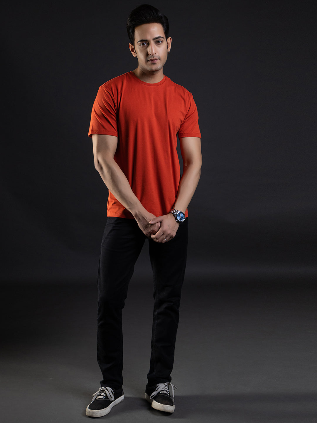 Sports-T-Shirt-Gym-T-Shirt-Rust-Orange
