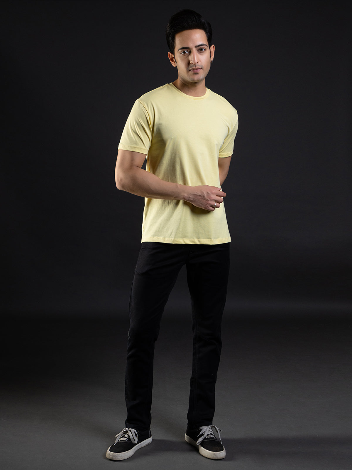 Pastel Yellow  | ACTION series | Sports t shirt for Men