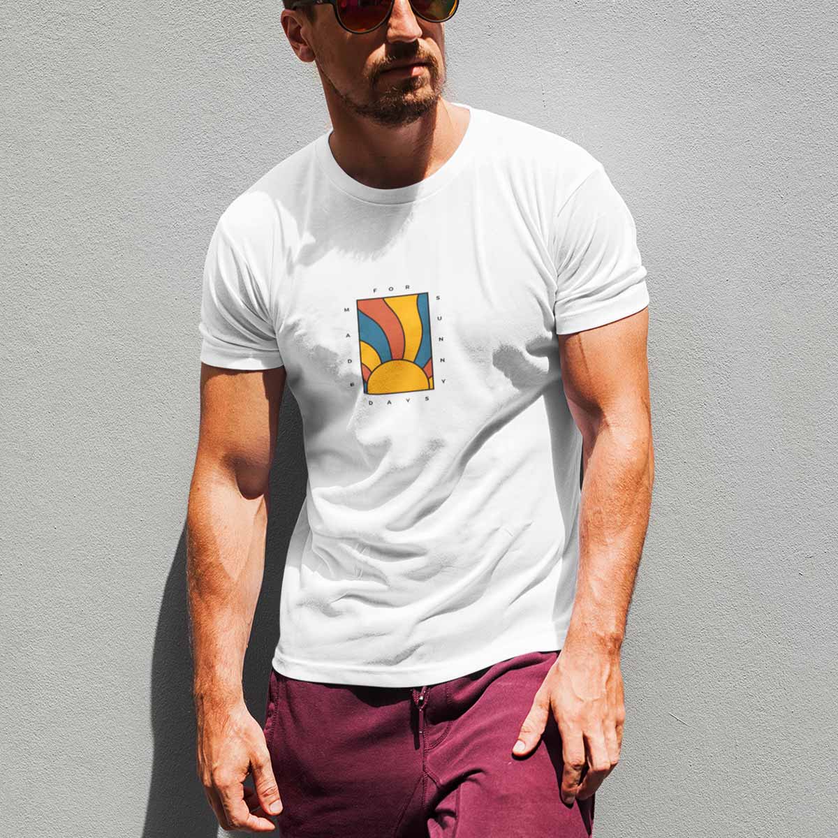 Sunshine-printed-t-shirt-for-men by Ghumakkad