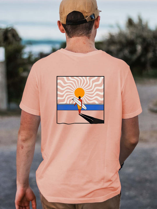 Surfer-boy-backprint-t-shirt-for-men by Ghumakkad