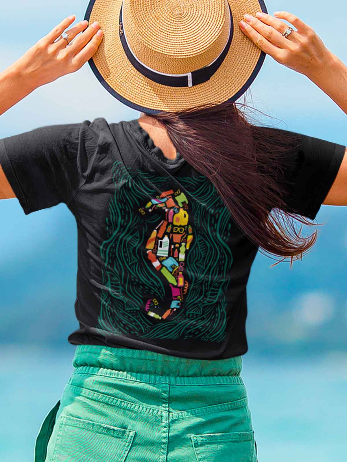 The-green-hero-backprint-t-shirt-for-women by Ghumakkad