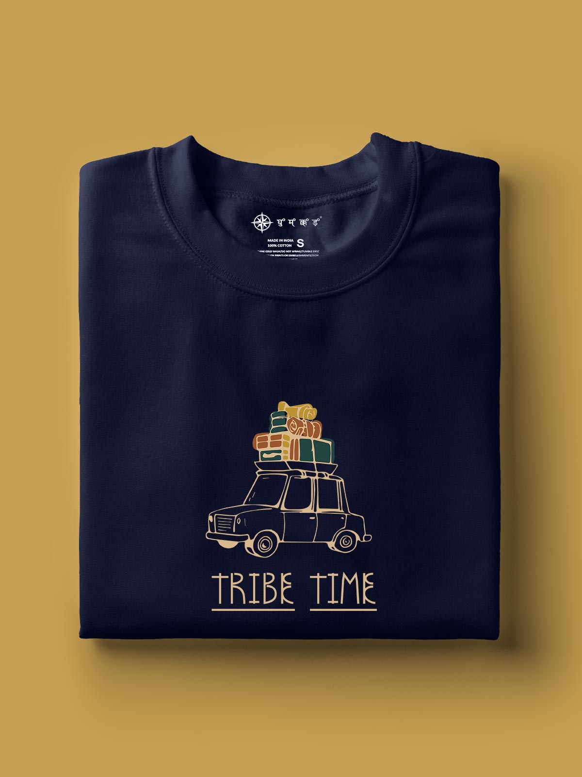 Tribe-time-printed-t-shirt-for-men by Ghumakkad