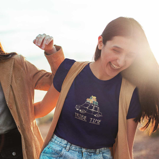 Tribe-time-printed-t-shirt-for-women by Ghumakkad