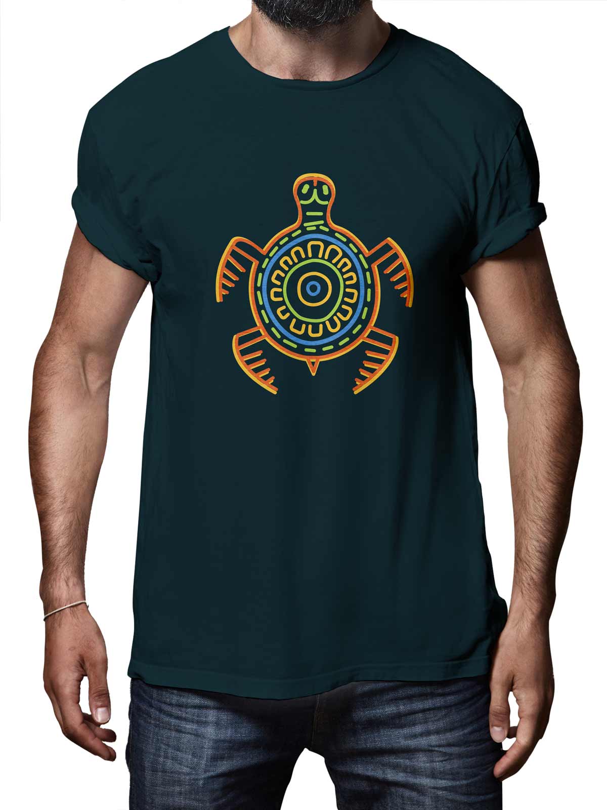 Turtle-printed-t-shirt-for-men by Ghumakkad