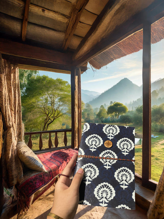 Dancing Flower  | Handmade Travel Diary | A5 100 Pages