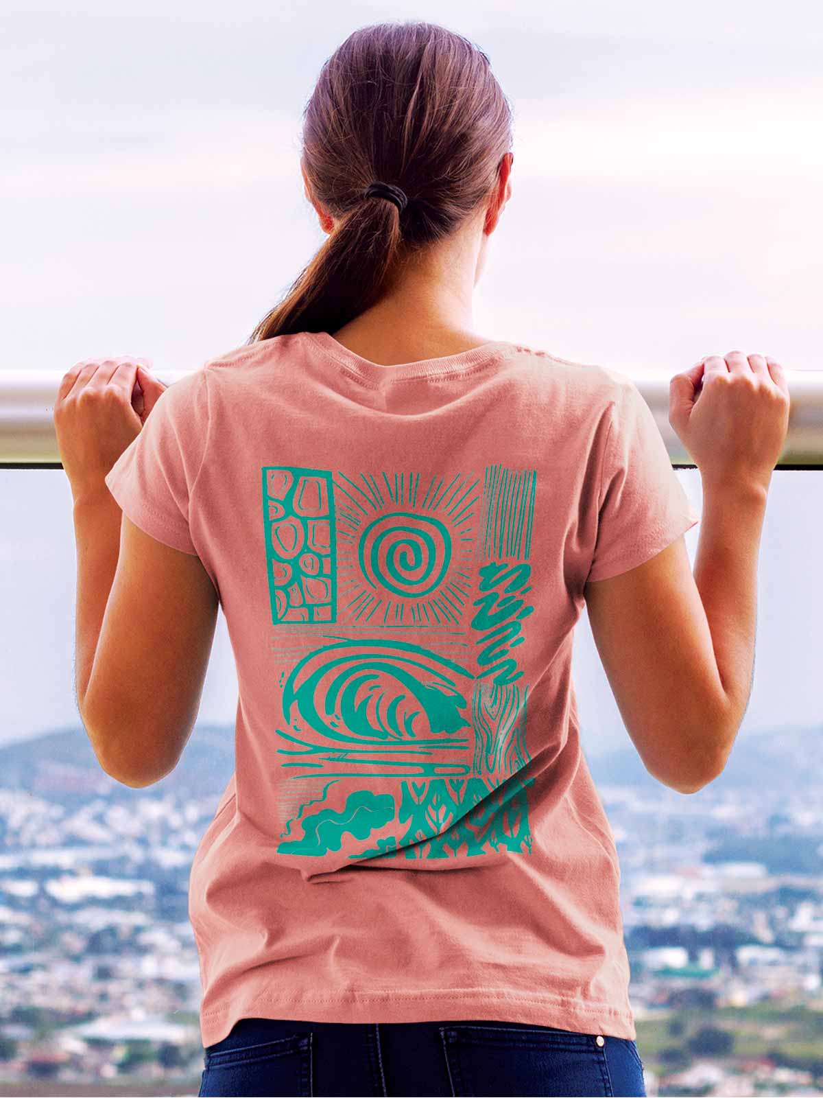 Wander-backprint-t-shirt-for-women by Ghumakkad