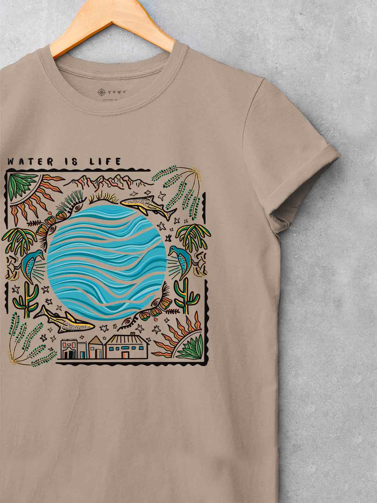 Water-is-life-printed-t-shirt-for-men by Ghumakkad