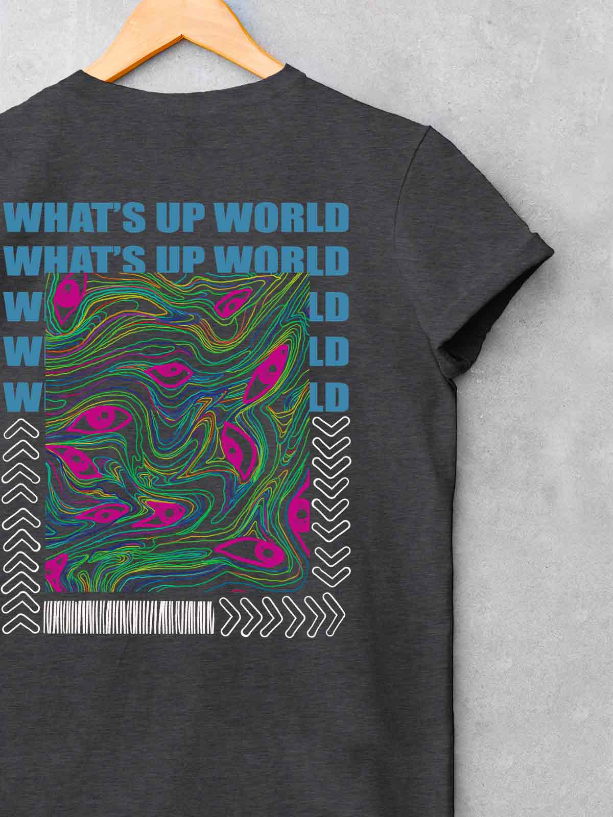 Whats-up-world-backprint-t-shirt-for-men by Ghumakkad