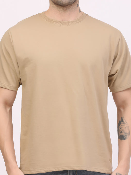 Heavy-weight-beige-plain-t-shirt-by-ghumakkad