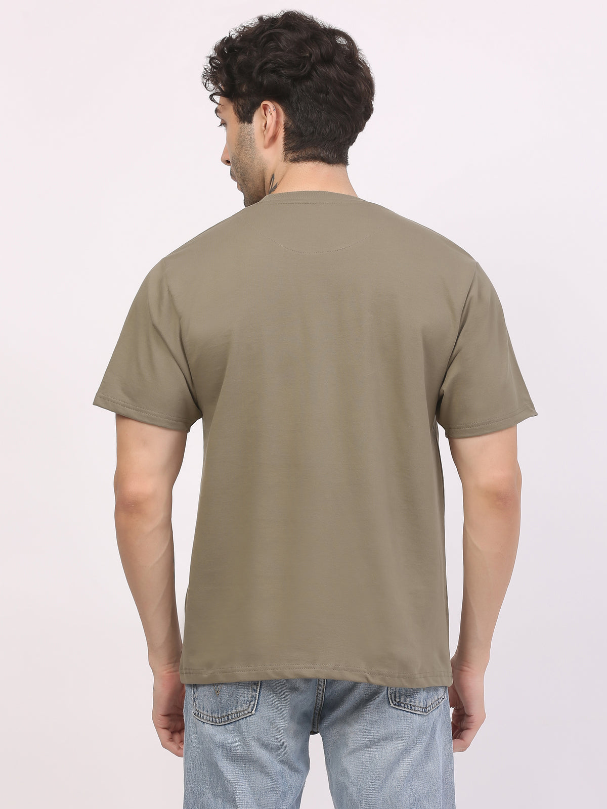 Heavy-weight-moss-green-plain-t-shirt-by-ghumakkad