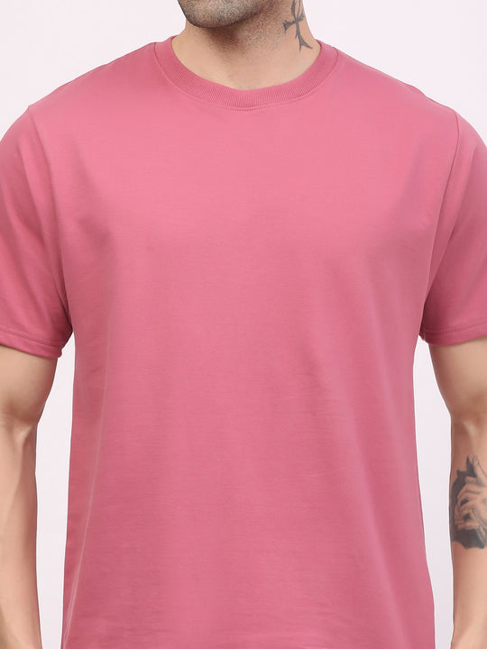 Heavy-weight-plain-pink-t-shirt-by-ghumakkad