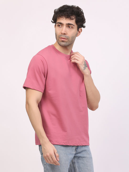 Heavy-weight-plain-pink-t-shirt-by-ghumakkad