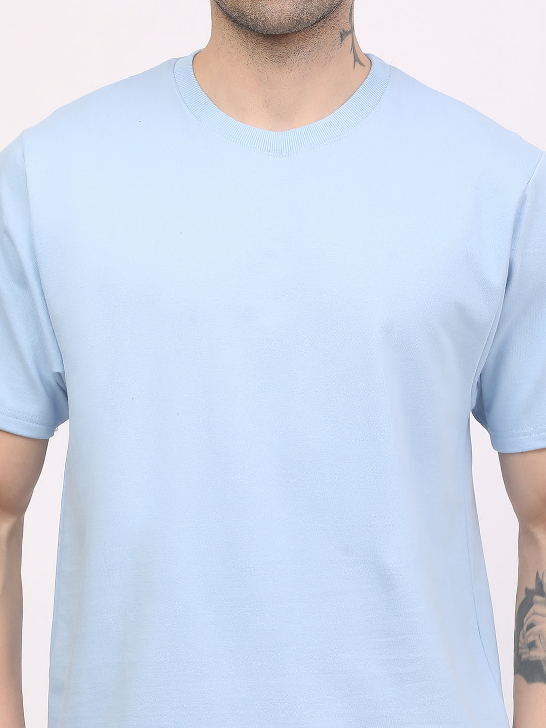 Heavy-weight-sky-blue-plain-t-shirt-by-ghumakkad