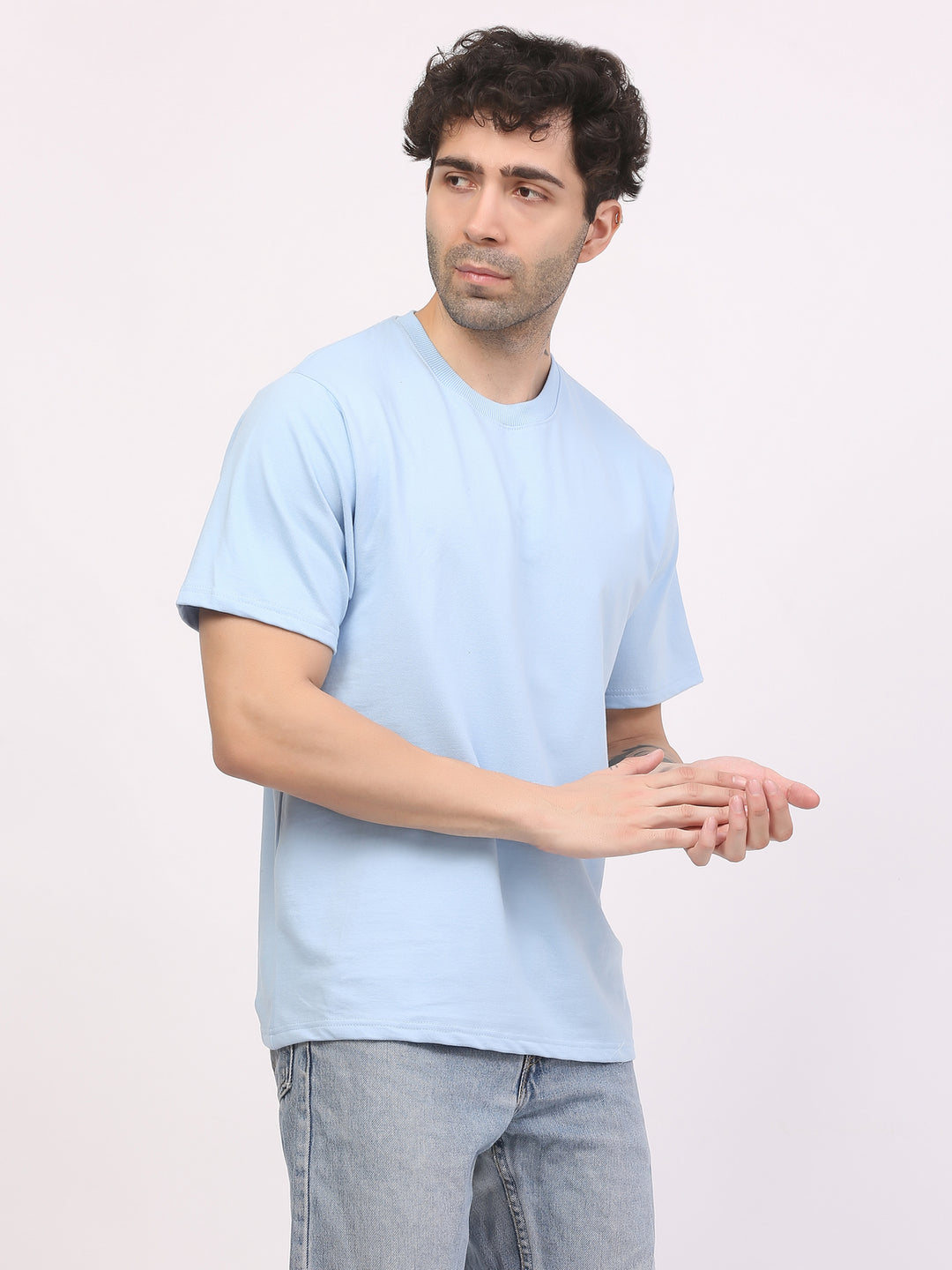 Heavy-weight-sky-blue-plain-t-shirt-by-ghumakkad