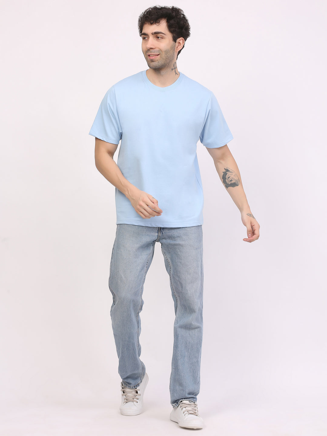 Heavy-weight-sky-blue-plain-t-shirt-by-ghumakkad