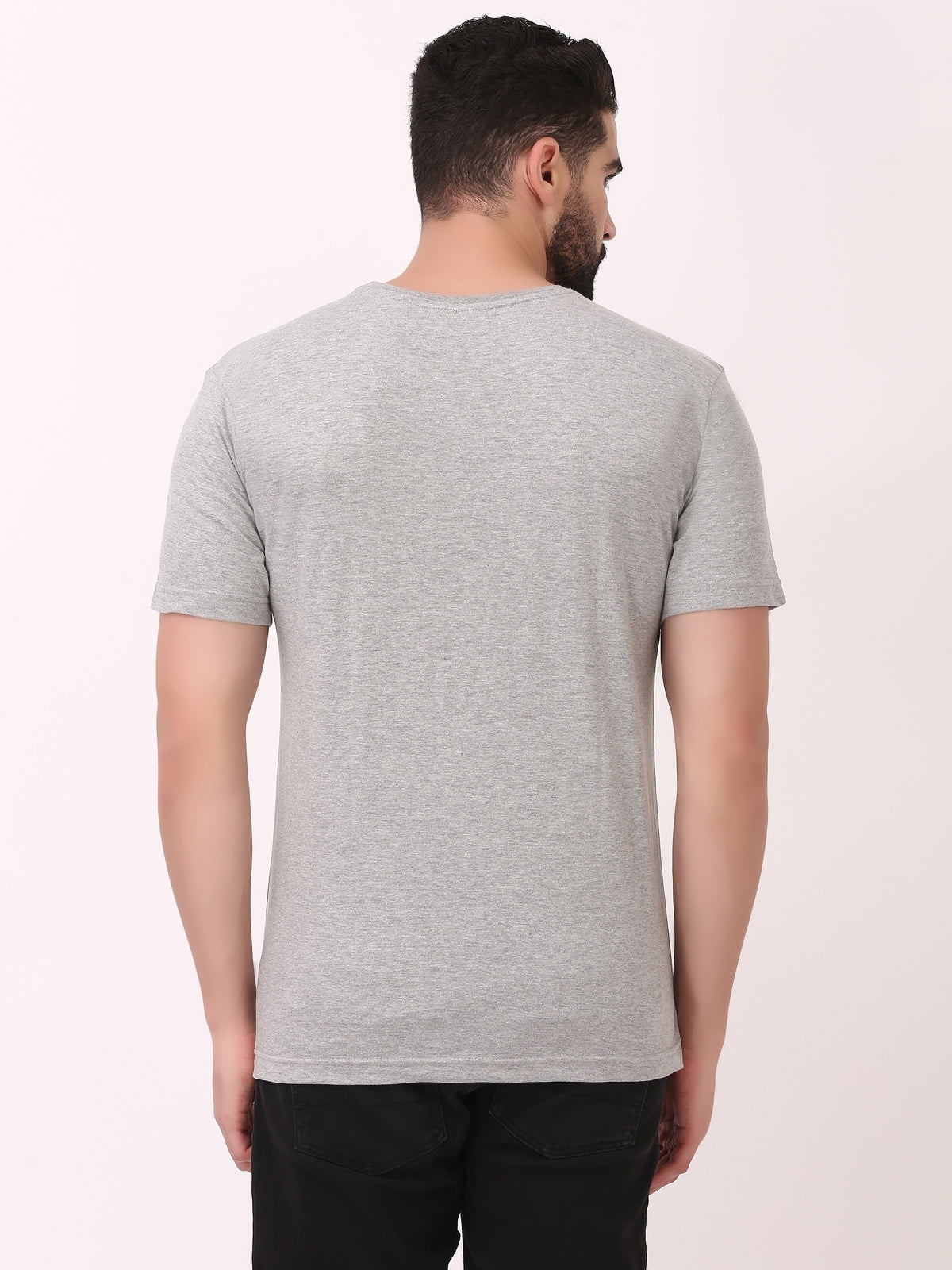 Light Grey Melange | Plain T shirt