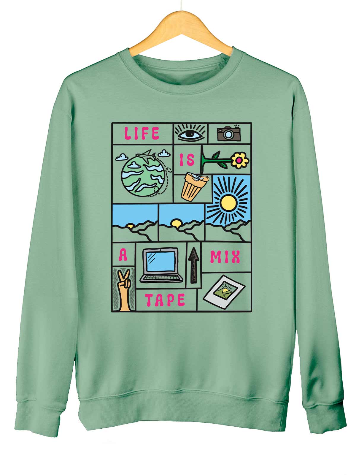 Life is a Mix tape | Printed Unisex Sweatshirt