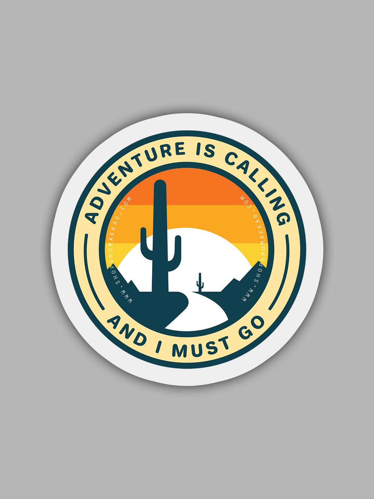 Adventure Is Calling_Vinyl Sticker by shopghumakkad | Laptop Stickers | Bumper Stickers | Car Stickers | Bike Stickers