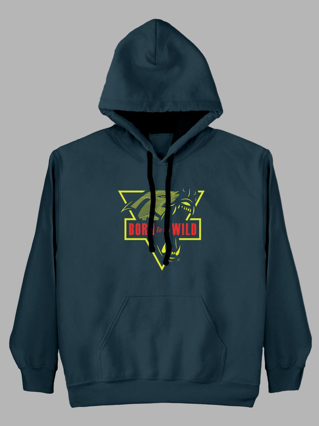 Born to be wild Printed Cotton Hoodie for men & women by shopghumakkad