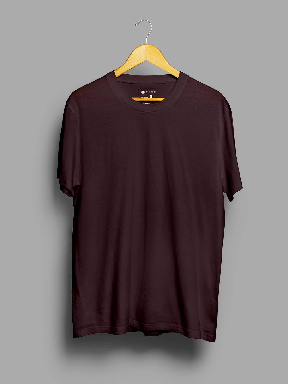Coffee Brown | Unisex Plain T shirt by shopghumakkad