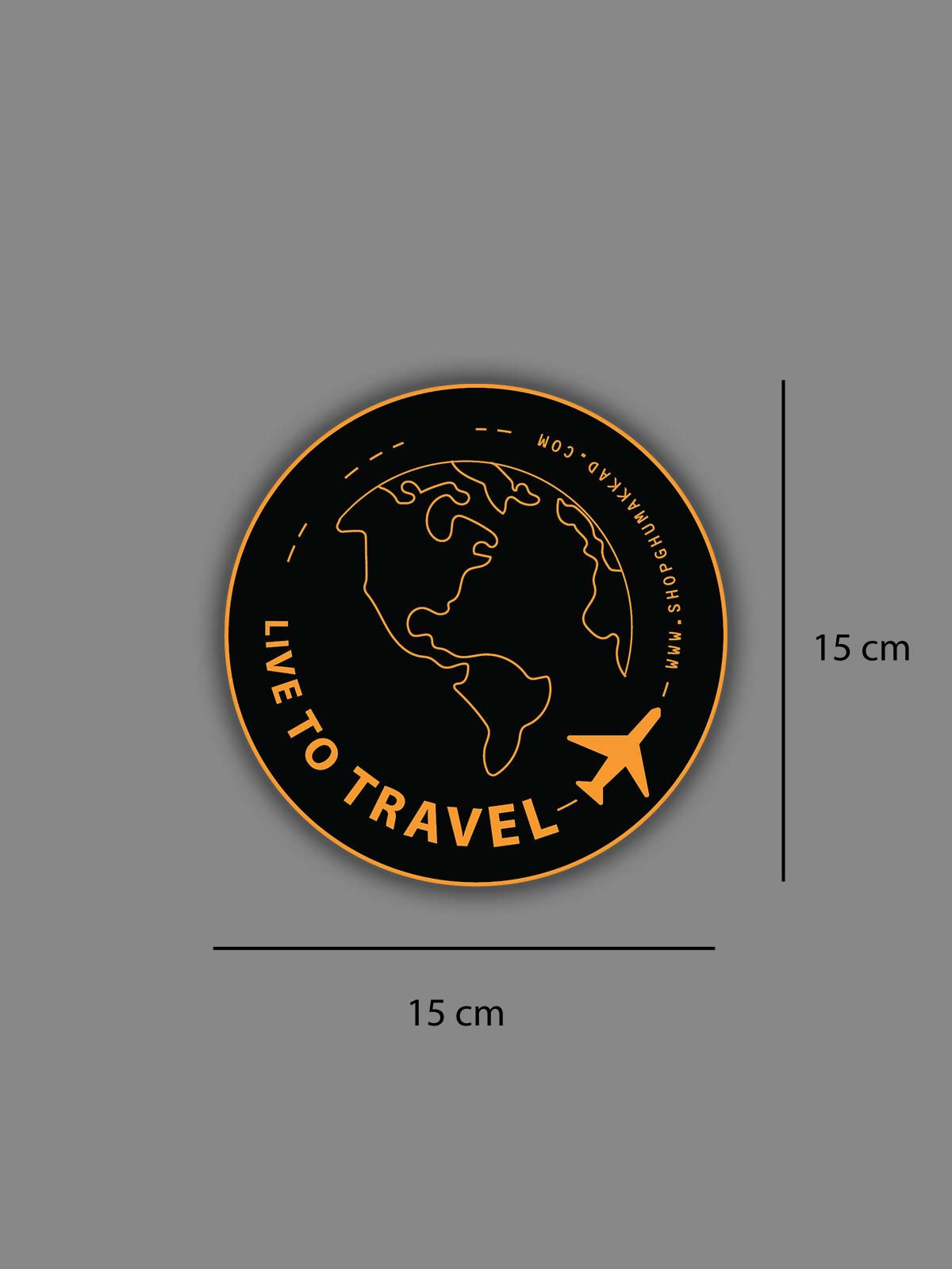 Live to Travel Vinyl Sticker by shopghumakkad | Laptop Stickers | Bumper Stickers | Car Stickers | Bike Stickers