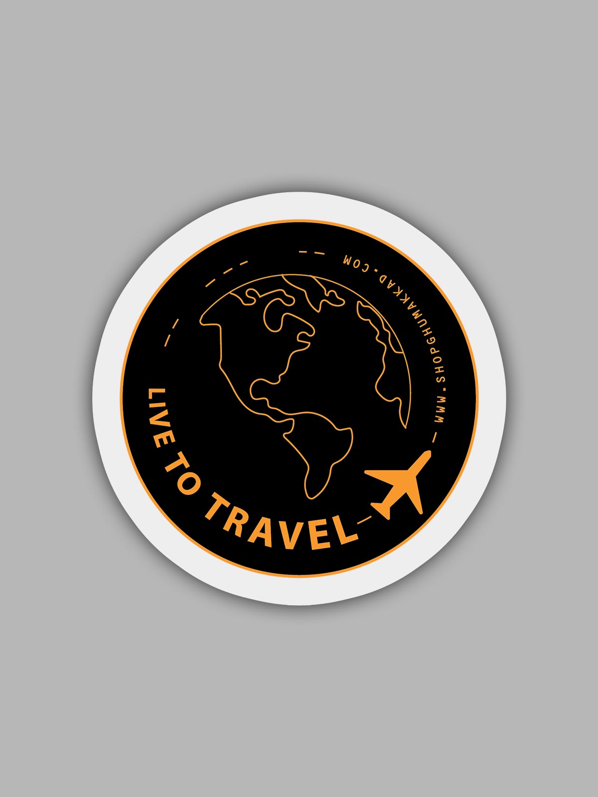 Live to Travel Vinyl Sticker by shopghumakkad | Laptop Stickers | Bumper Stickers | Car Stickers | Bike Stickers