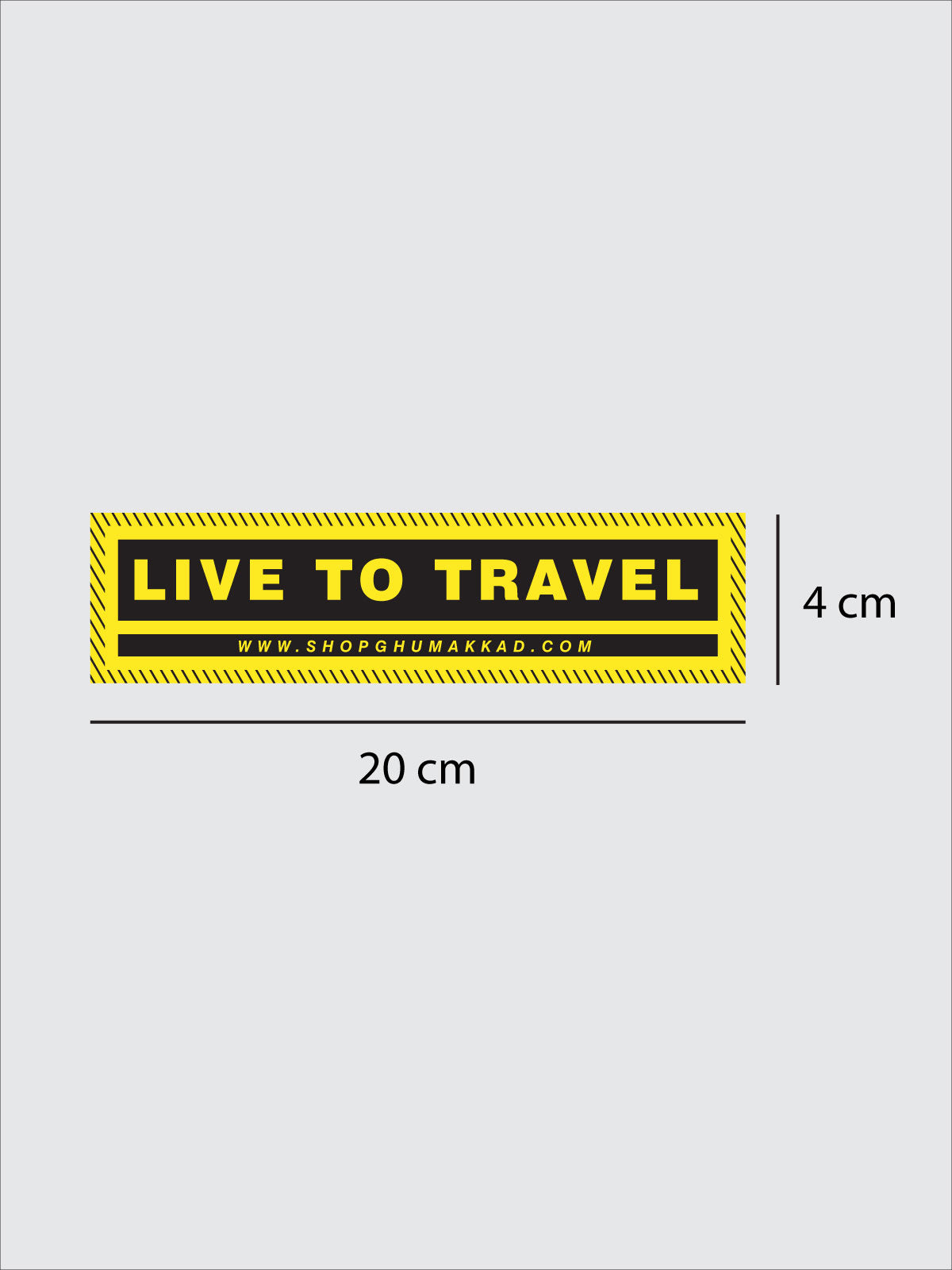 Live To Travel, Vinyl Sticker
