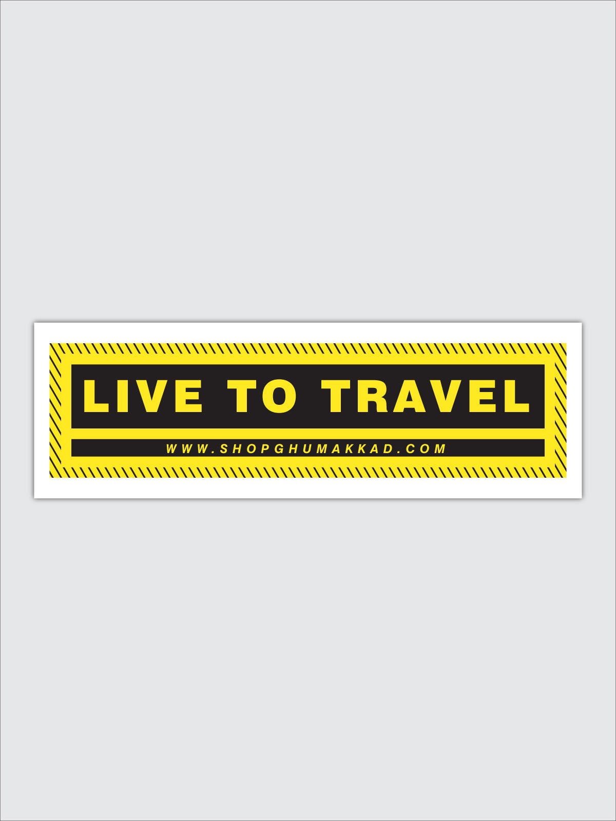 Live to travel Vinyl Sticker by shopghumakkad | Laptop Stickers | Bumper Stickers | Car Stickers | Bike Stickers