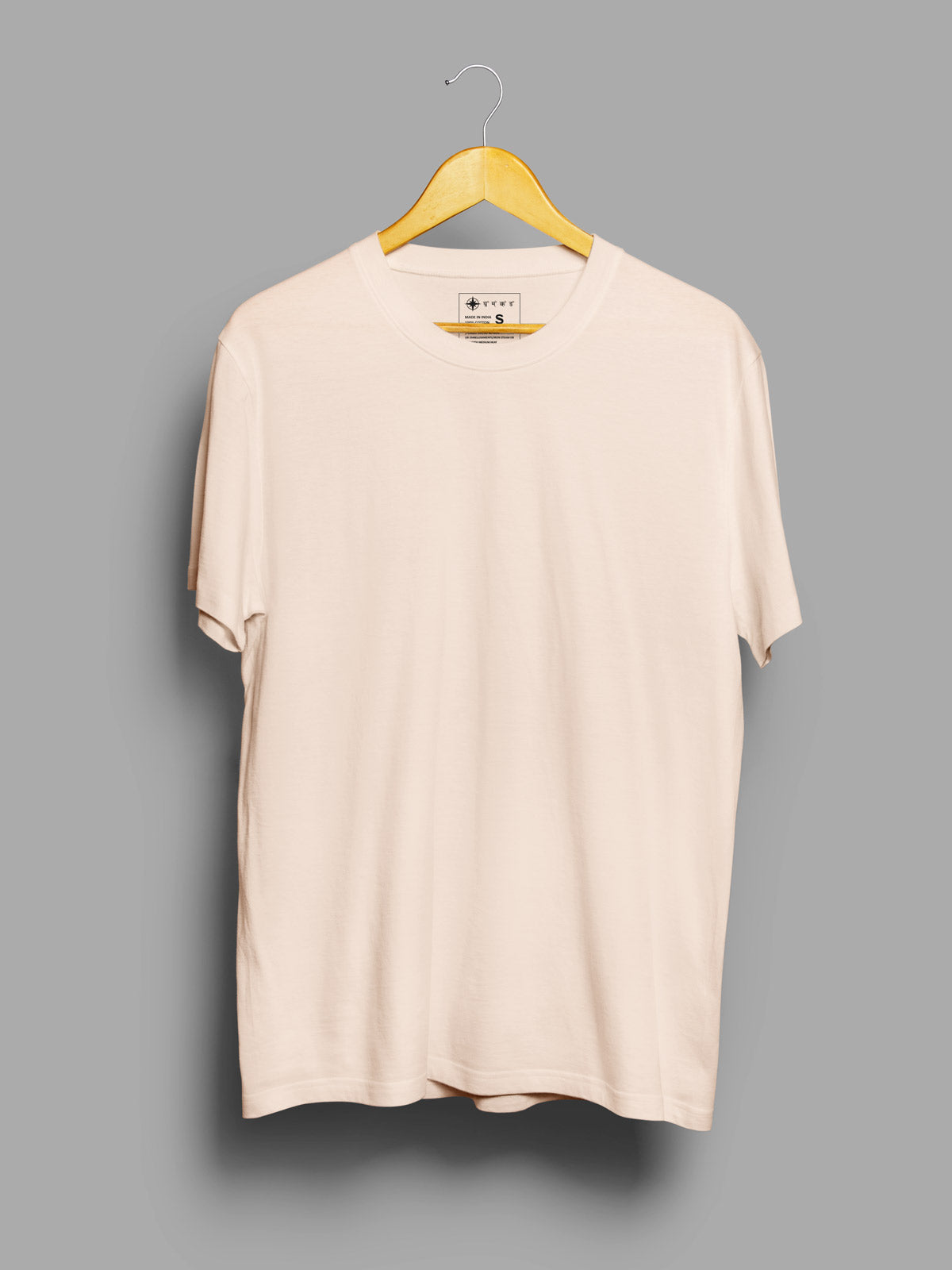 Pack of 3 | Beige, Muted Peach & Light Grey Unisex Plain T Shirt
