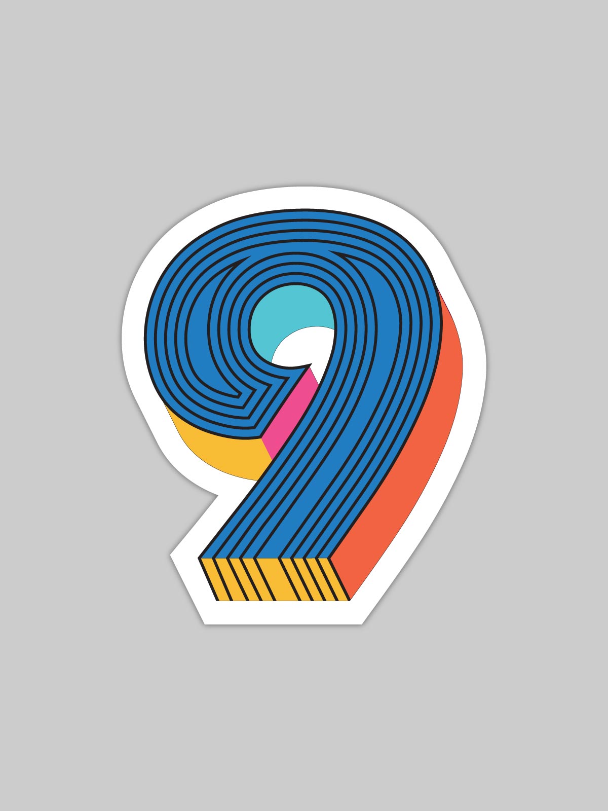 Nine Number | Bike/Laptop/Car Sticker by shopghumakkad