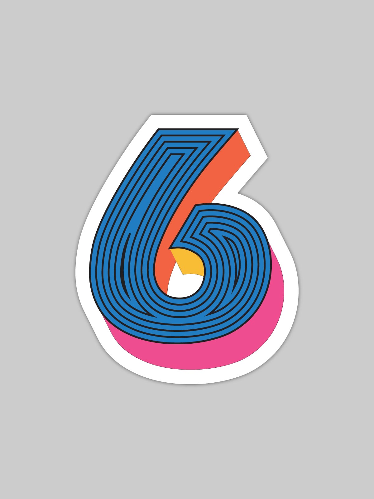 Six Number | Bike/Laptop/Car Sticker by shopghumakkad