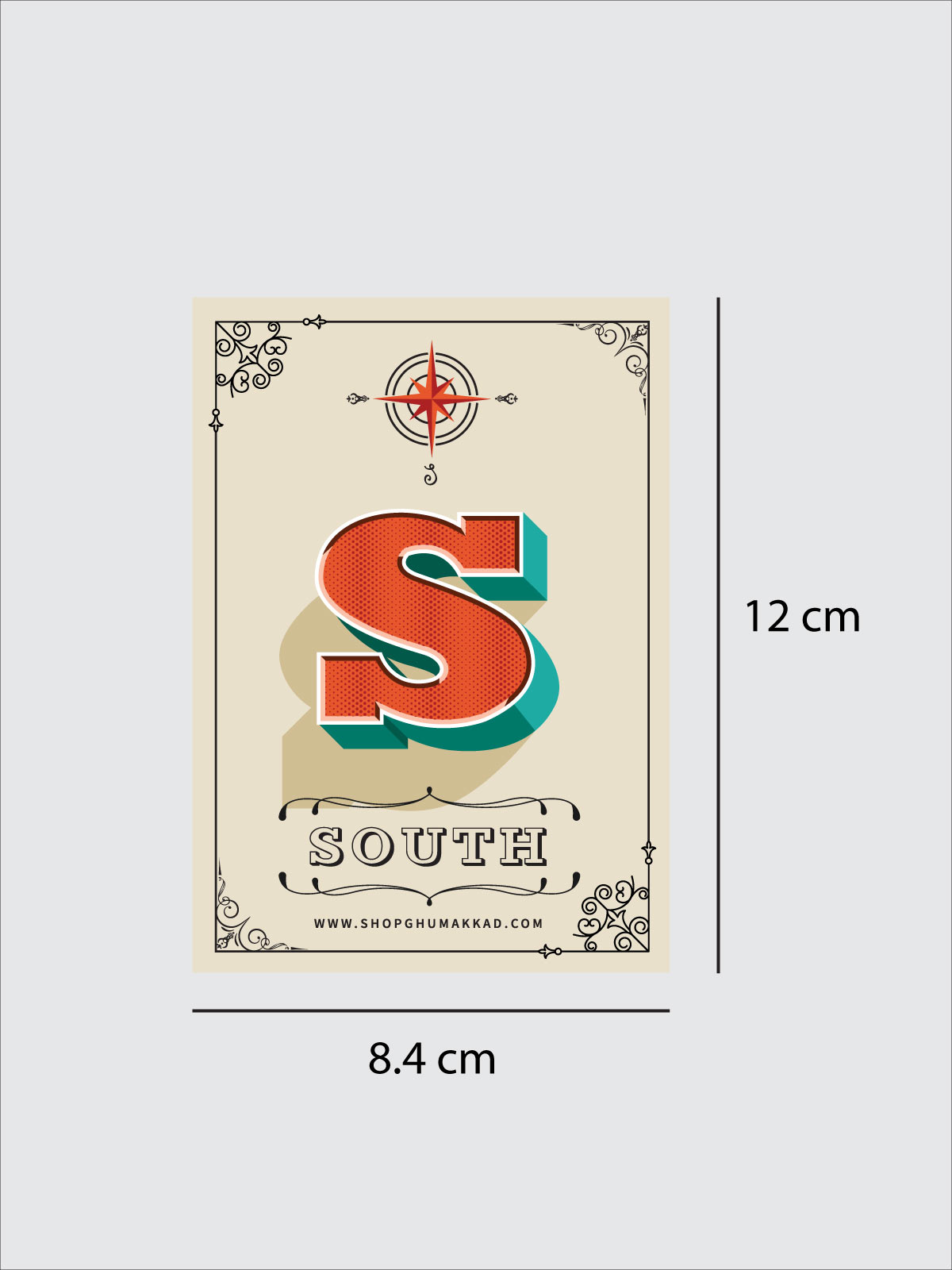 South Vinyl Sticker by shopghumakkad | Laptop Stickers | Bumper Stickers | Car Stickers | Bike Stickers