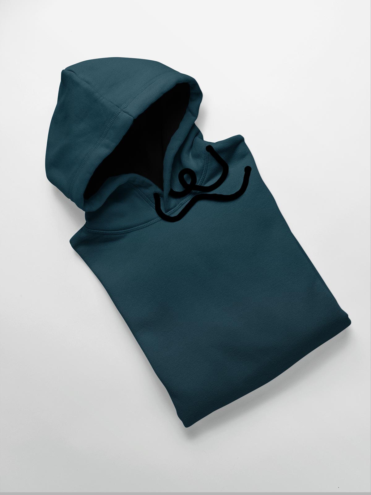 Teal Blue Plain Cotton Hoodie for Men & Women by shopghumakkad