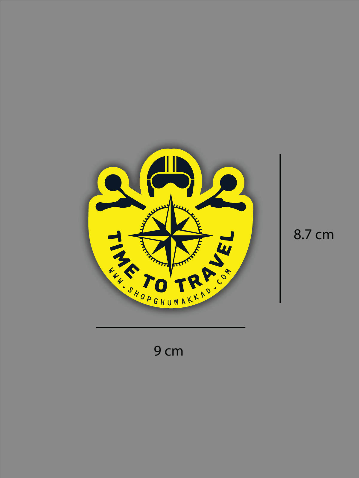 Time to Travel Vinyl Sticker by shopghumakkad | Laptop Stickers | Bumper Stickers | Car Stickers | Bike Stickers