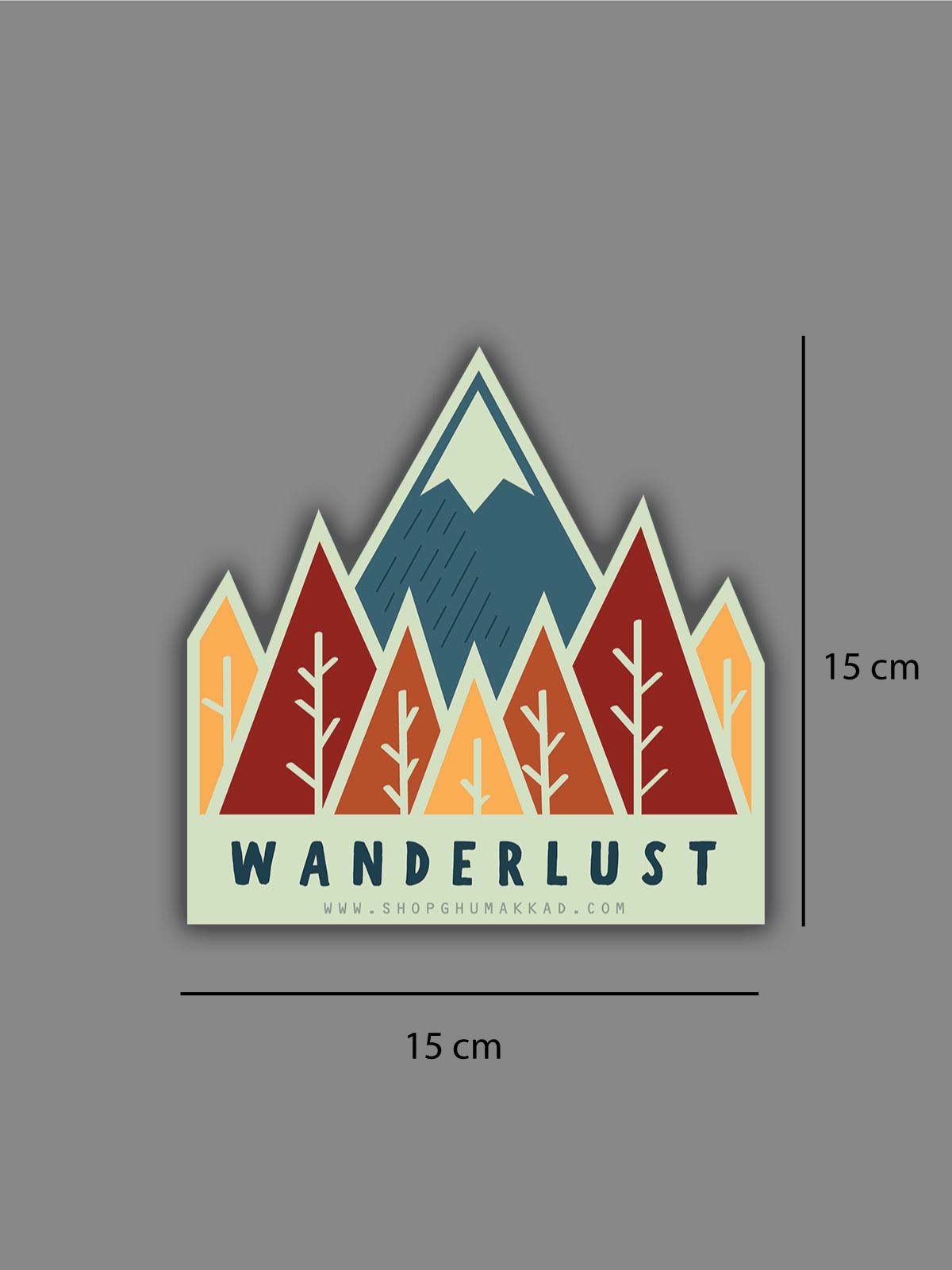 Wanderlust Vinyl Sticker by shopghumakkad | Laptop Stickers | Bumper Stickers | Car Stickers | Bike Stickers