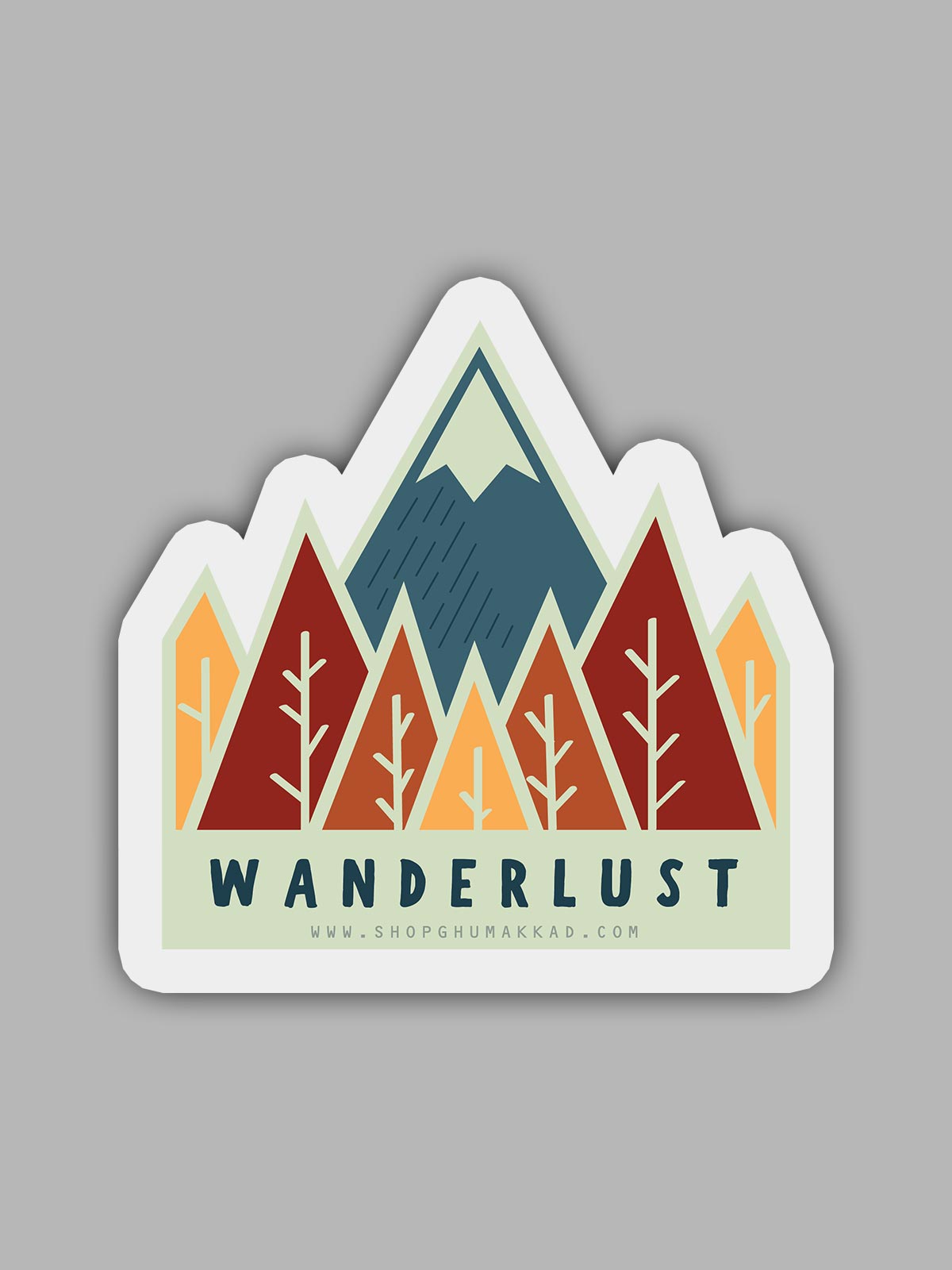 Wanderlust Vinyl Sticker by shopghumakkad | Laptop Stickers | Bumper Stickers | Car Stickers | Bike Stickers