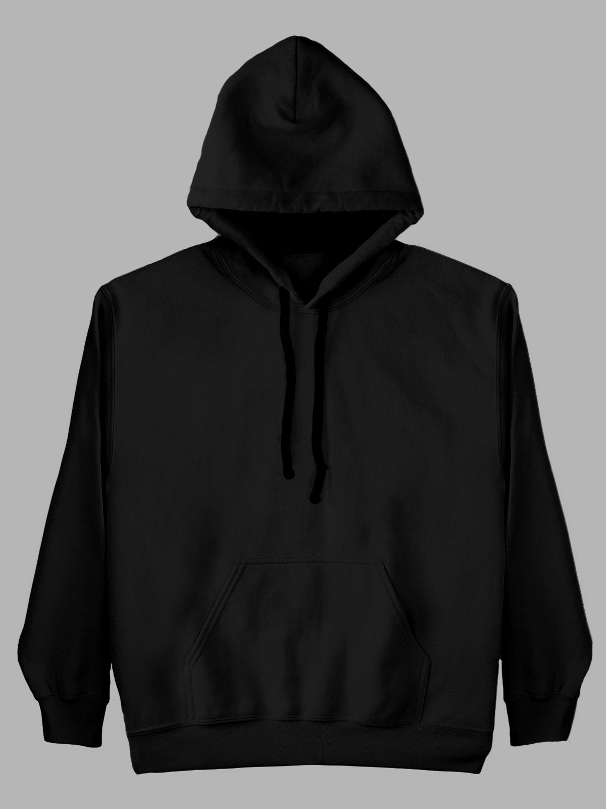 Black Plain Cotton Hoodie for Men & Women by shopghumakkad