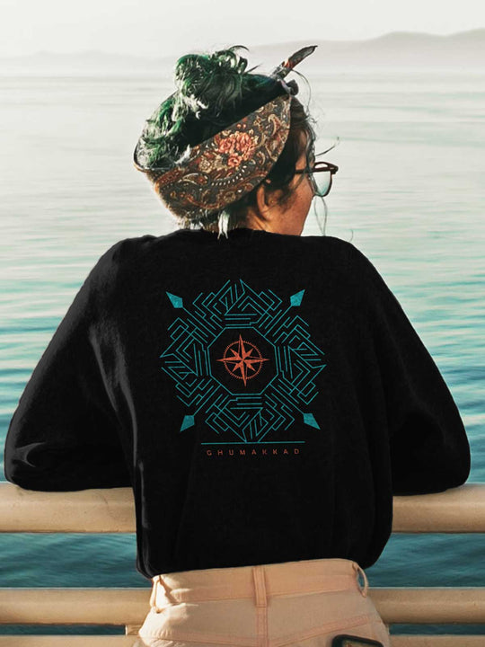 COMPASS | Back Printed Unisex Sweatshirt