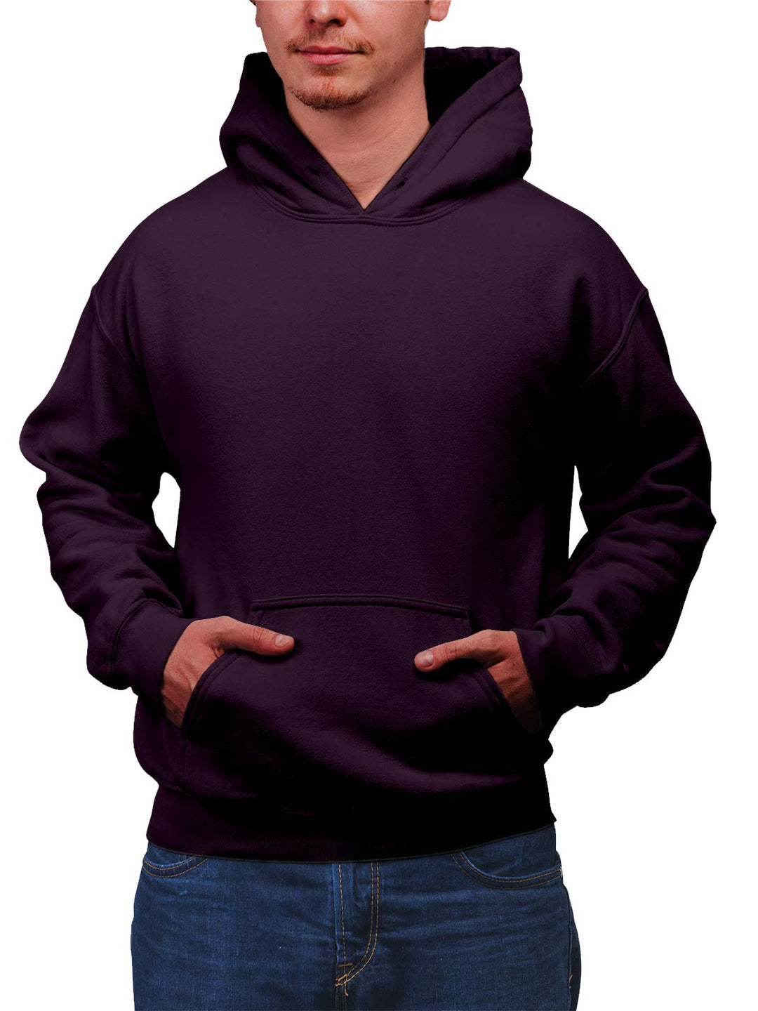 Wine Plain Cotton Hoodie for Men & Women by shopghumakkad