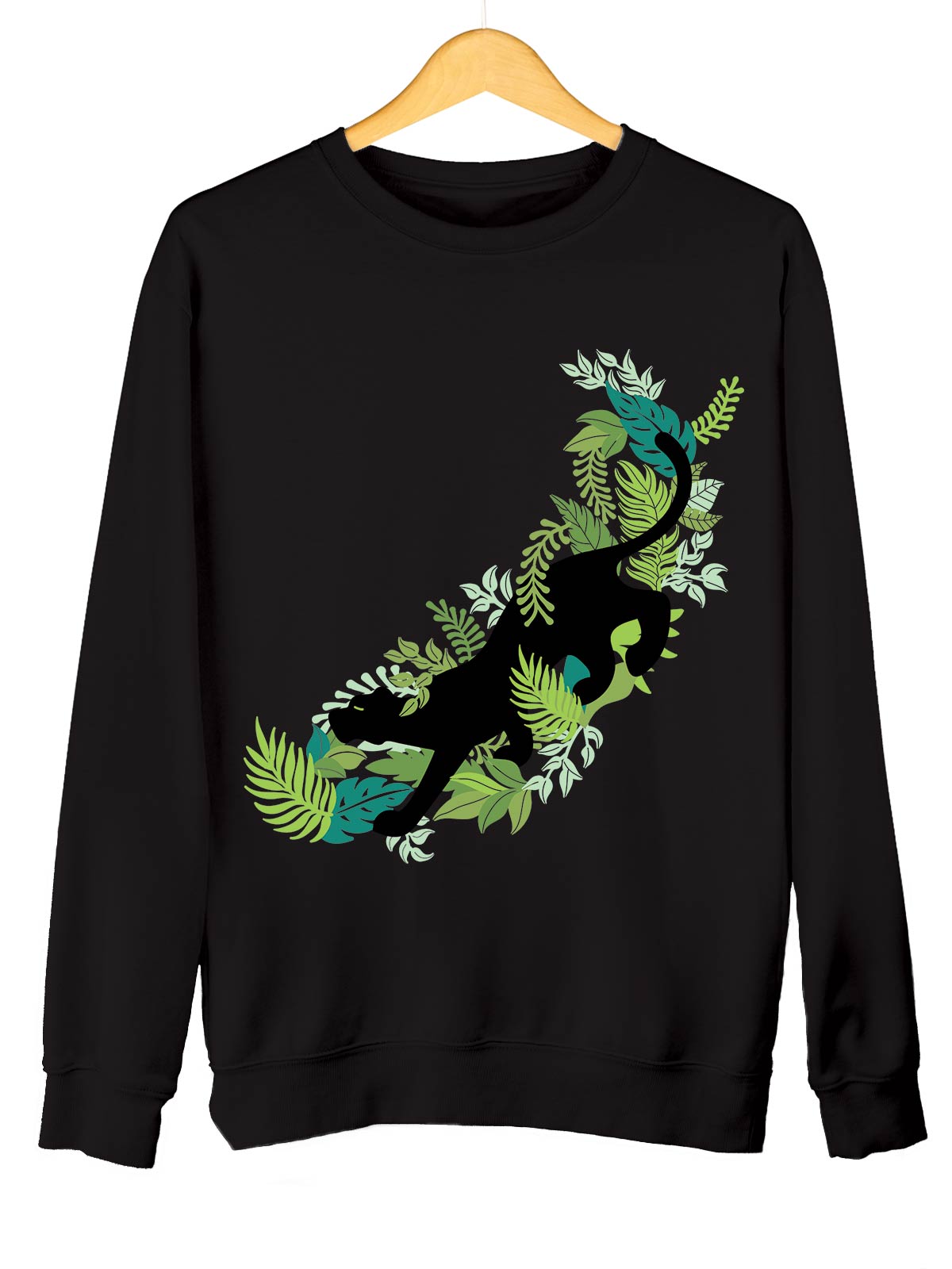 Black Panther's Forest | Printed Unisex Sweatshirt
