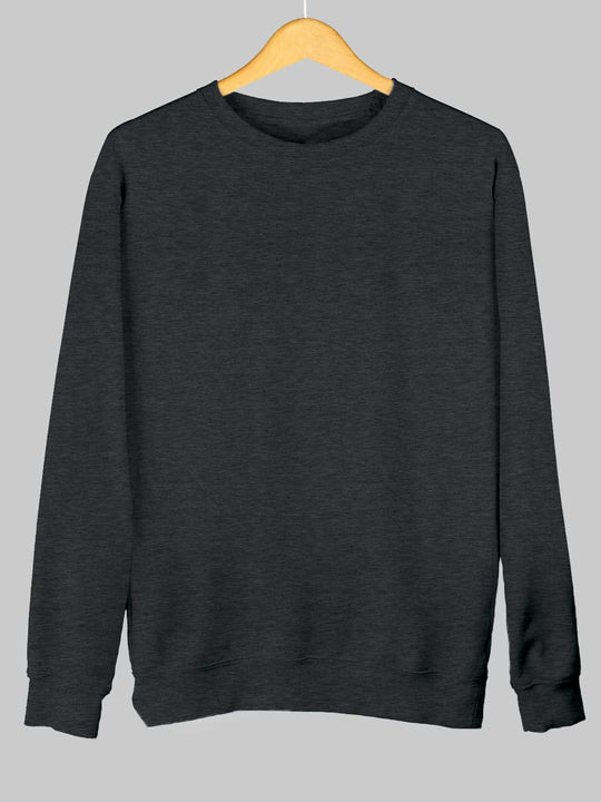 Dark Grey Plain Sweatshirt