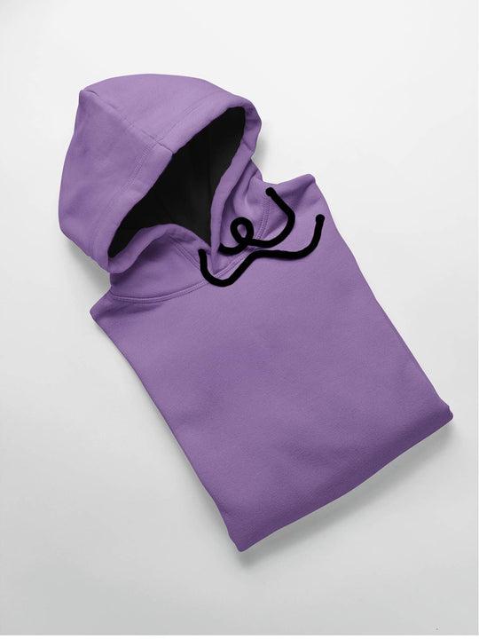 Lavender Plain Cotton Hoodie for Men & Women by shopghumakkad