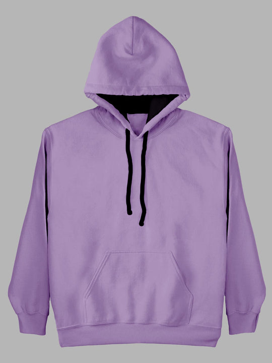 Lavender Plain Cotton Hoodie for Men & Women by shopghumakkad
