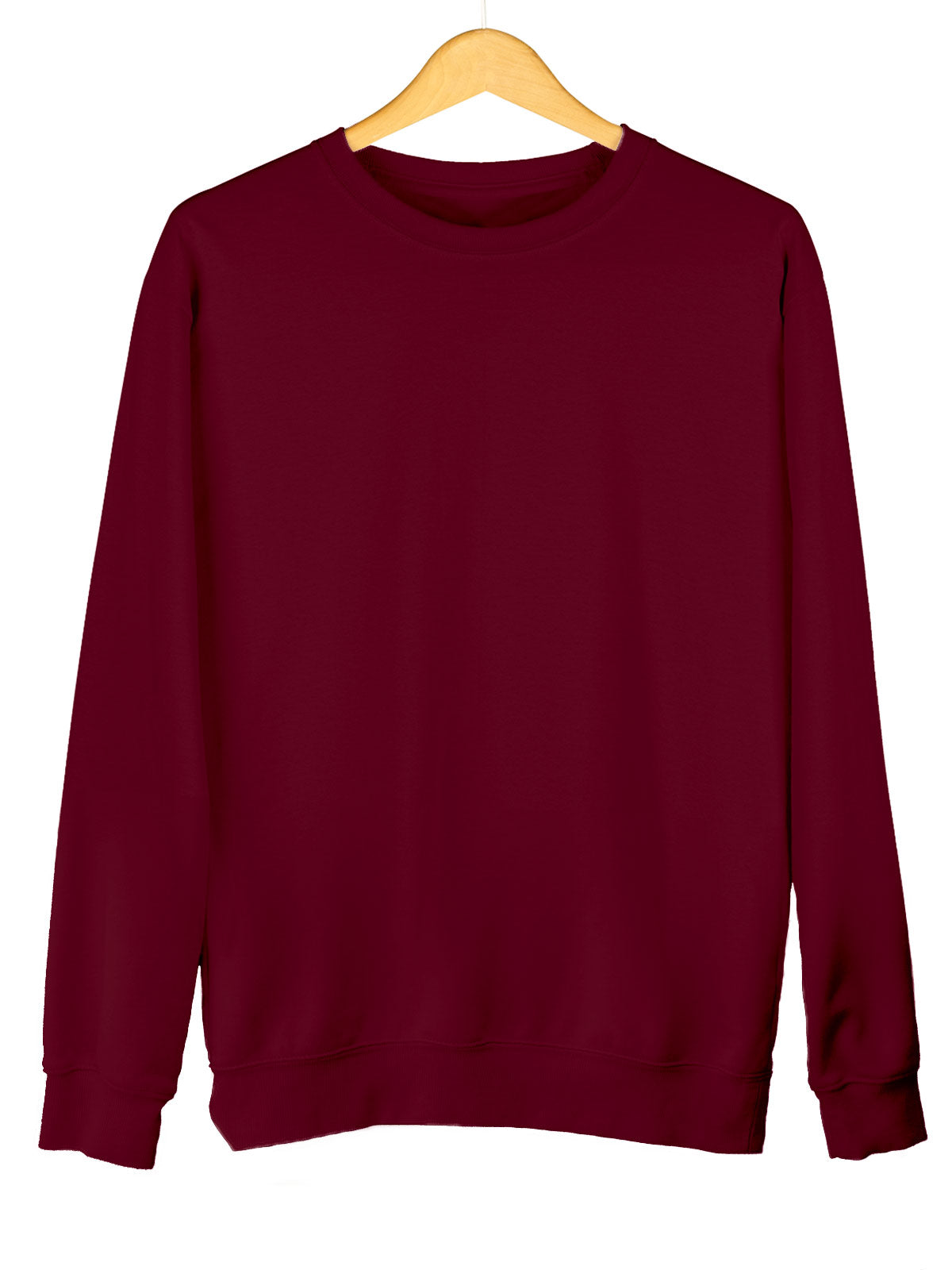 Claret Red | Unisex Plain  Sweatshirt