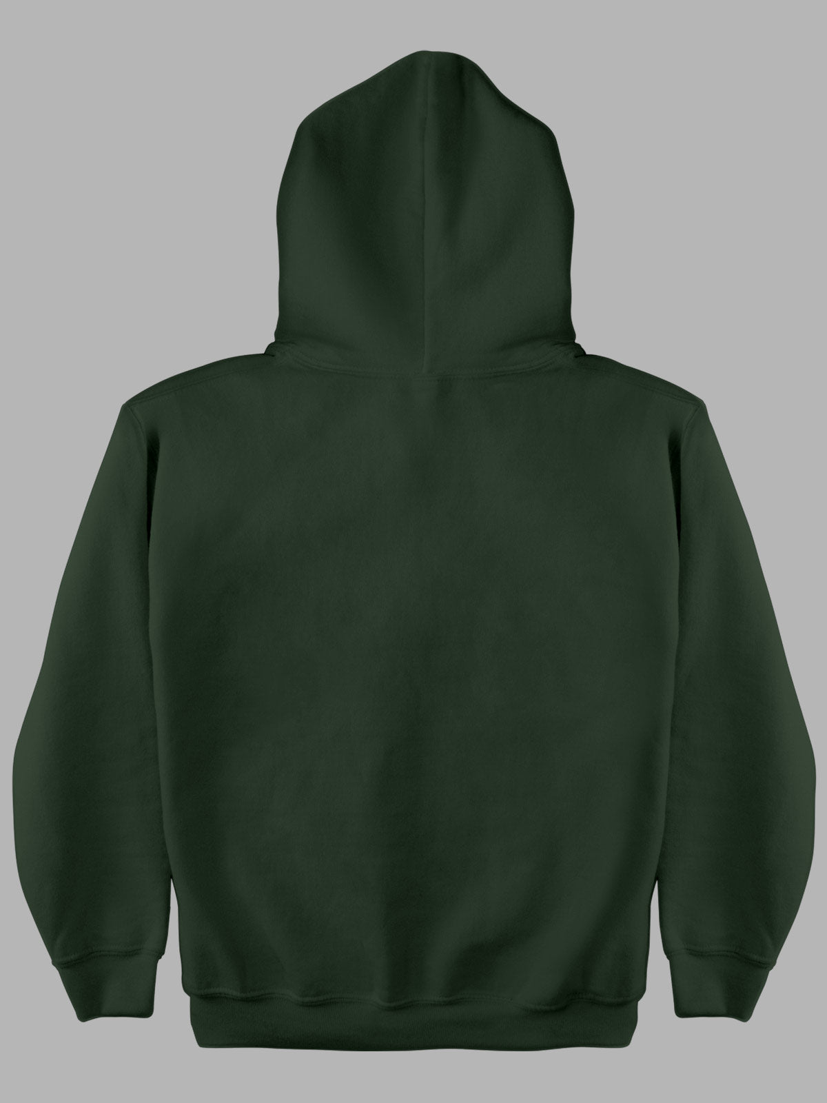 Military Green Plain Cotton Hoodie for Men & Women