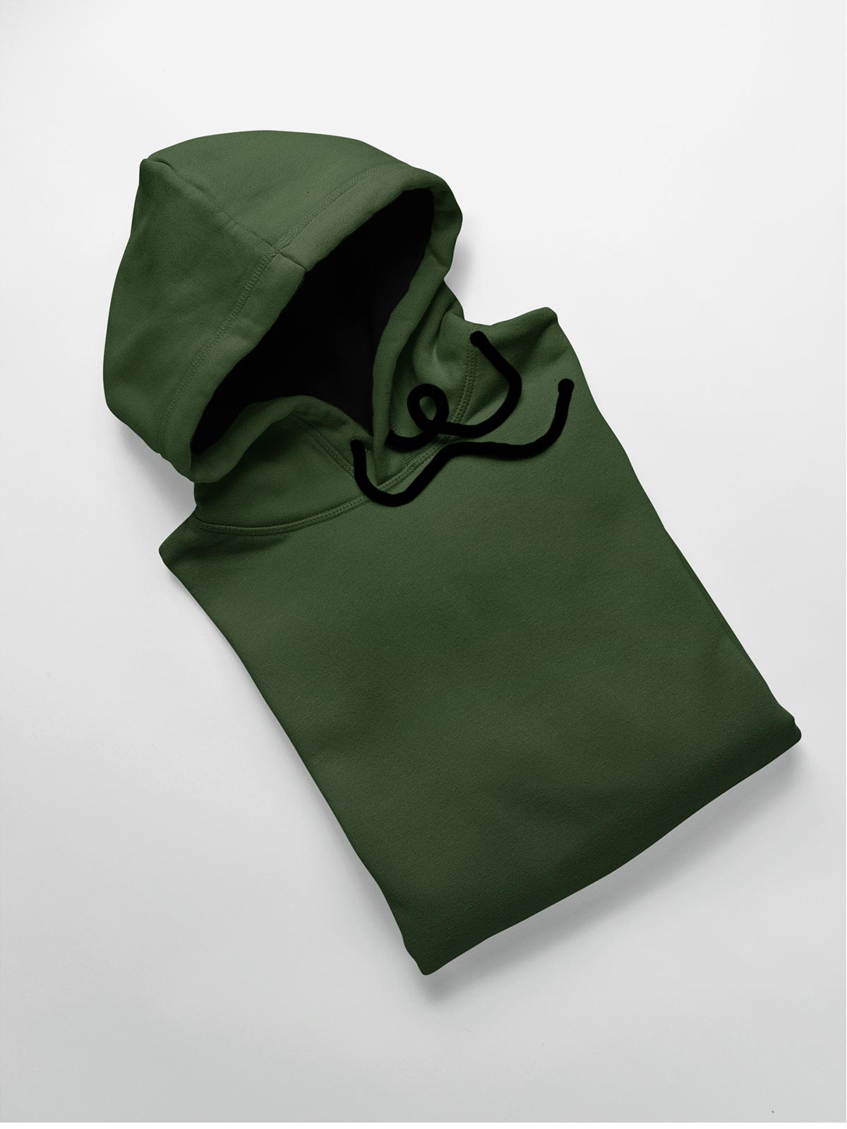Olive Green Plain Cotton Hoodie for Men & Women by shopghumakkad