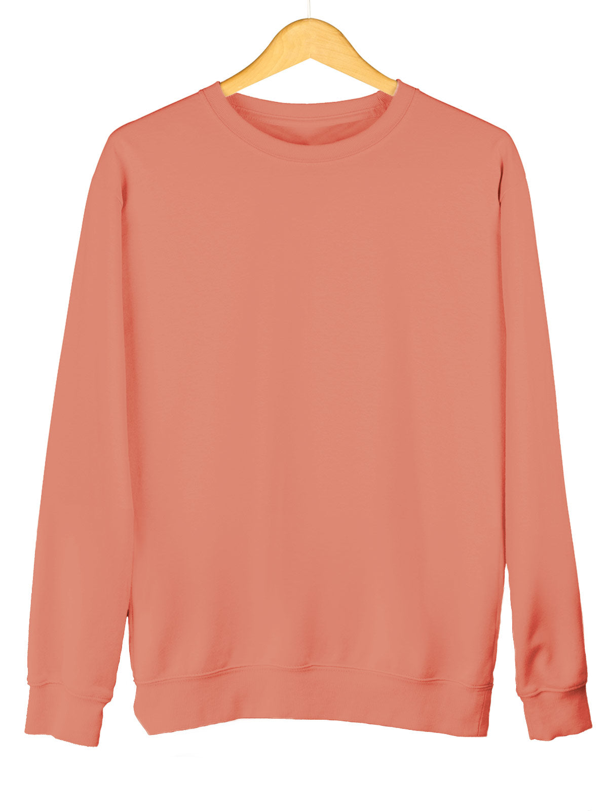 Wine & Coral Peach Unisex Plain Sweatshirt Combo