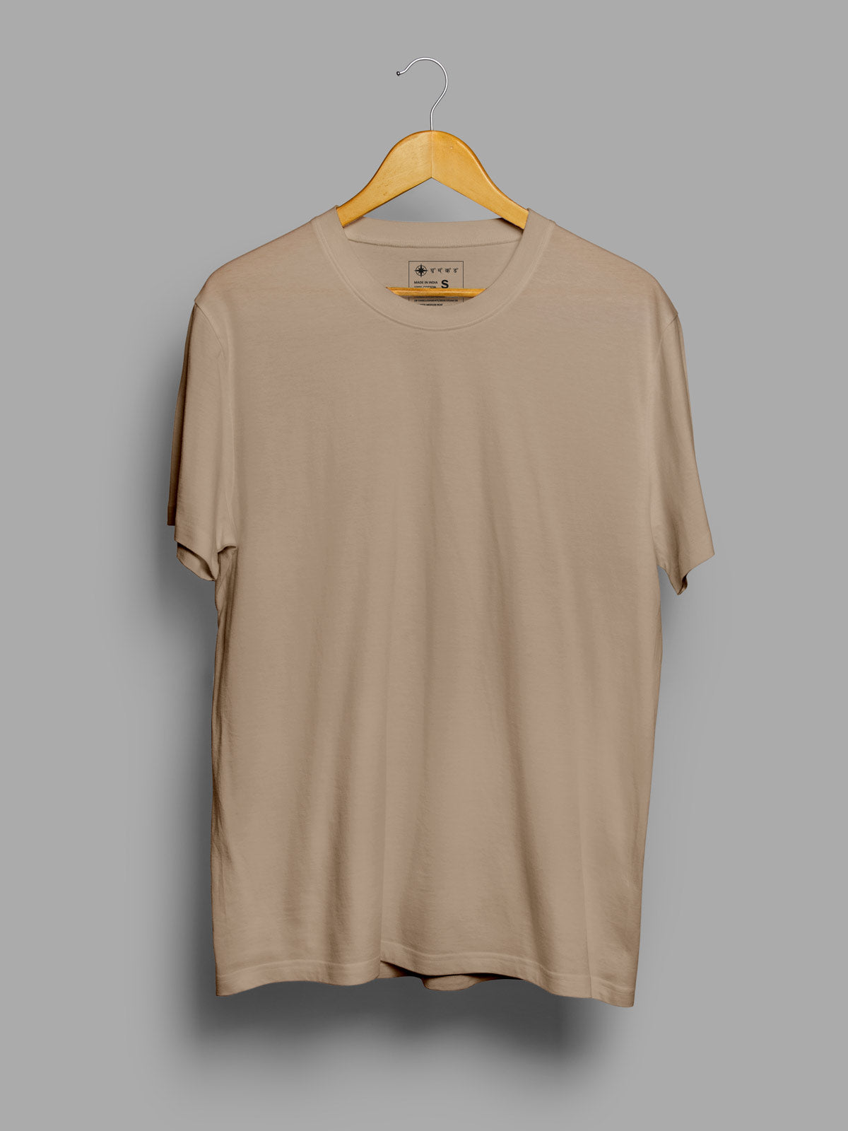 Pack of 3 | Black, Light Grey & Beige Unisex Plain T shirt