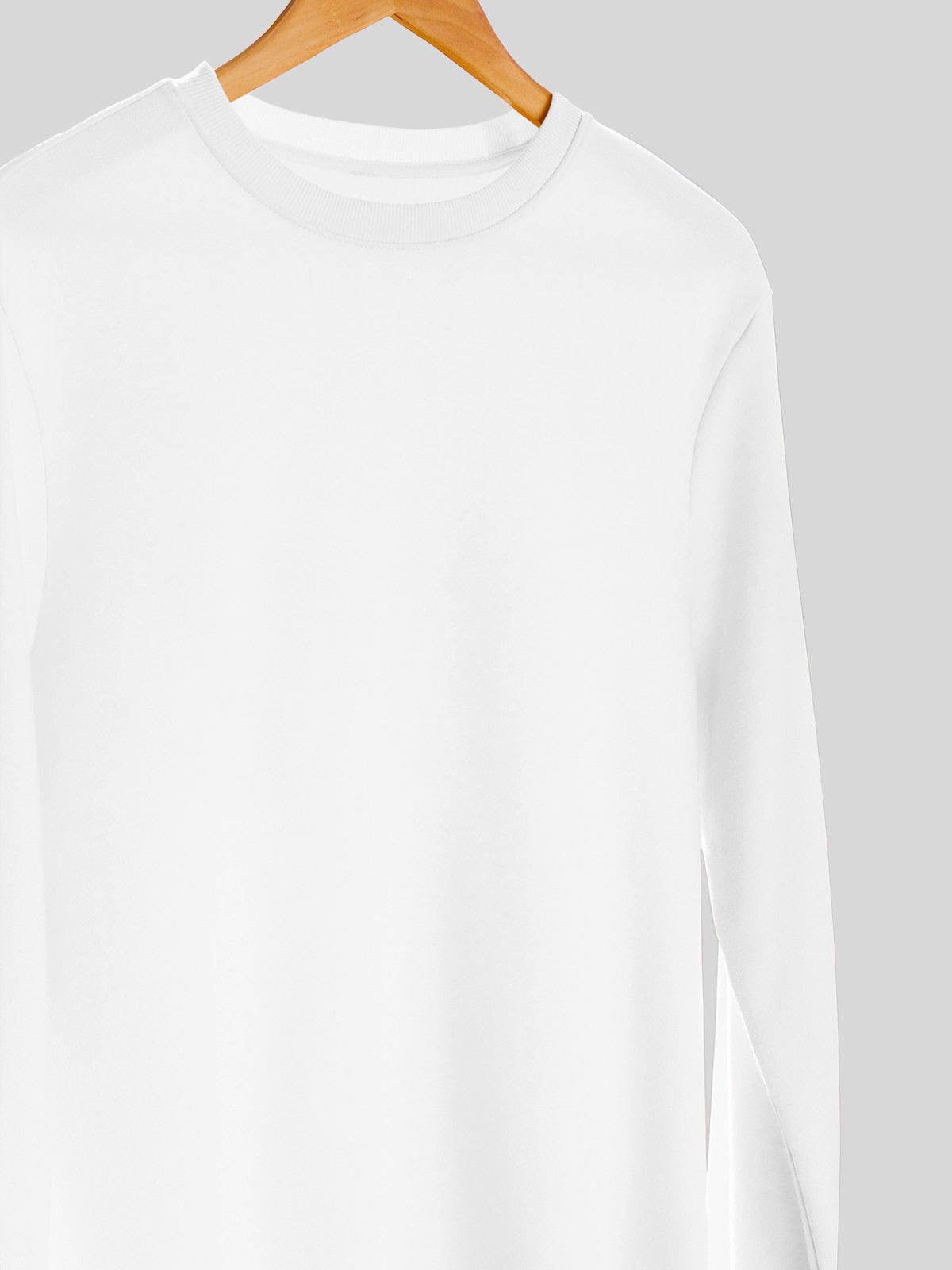 White | Unisex Plain Sweatshirt